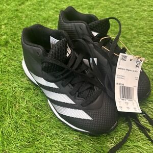Adidas Adizero Impact 2 md IF5108 Toddler Size 10K Black White Football Cleats.